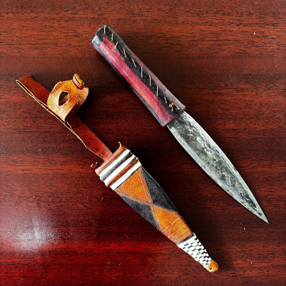 Early 20th c. Handmade West African Dagger – Double-Edged Blade